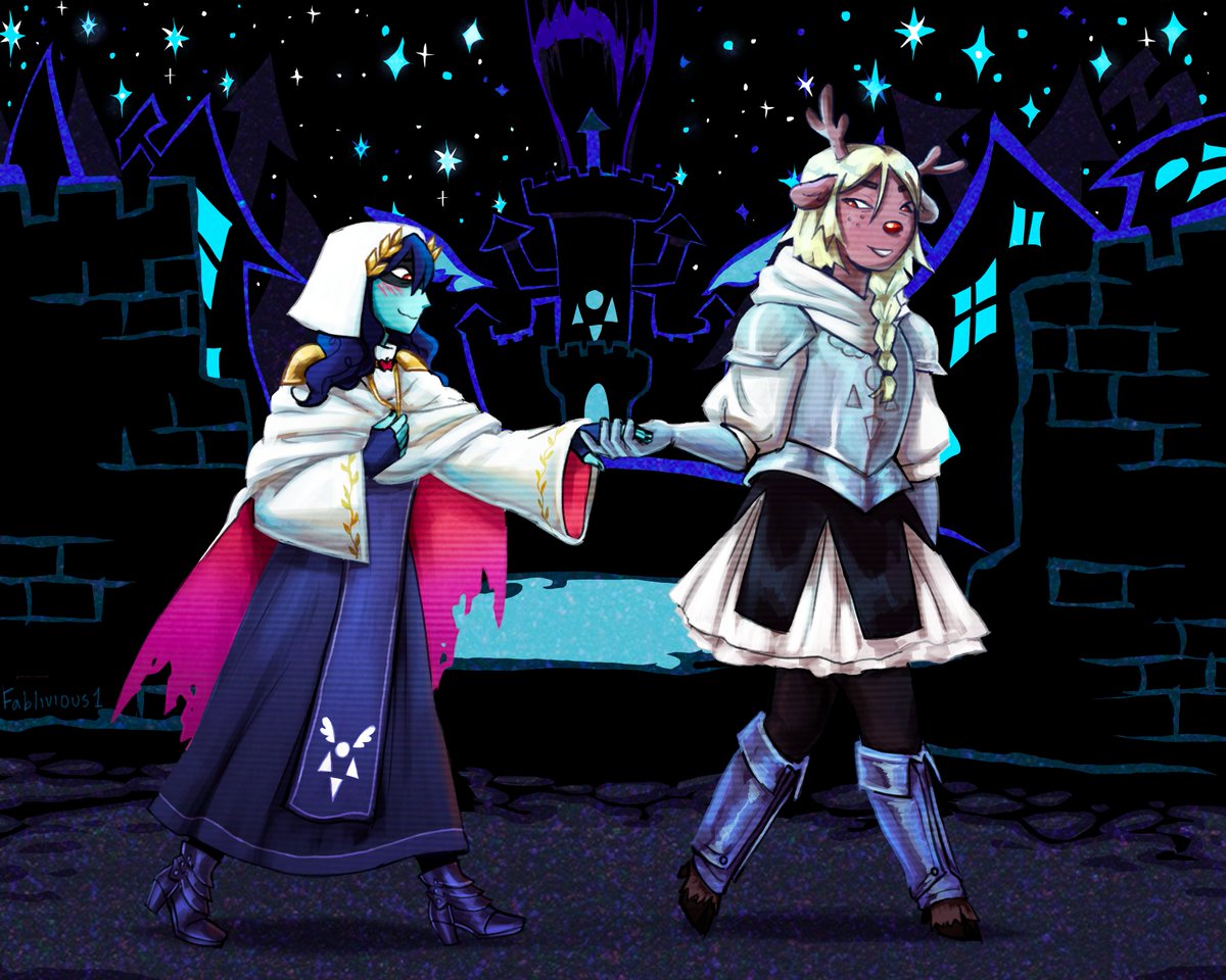 Thank you to the wonderful person who commissioned this from my au, I will forever be grateful &lt;3
#deltarune #deltaruneau #deltaruneholidaysecret