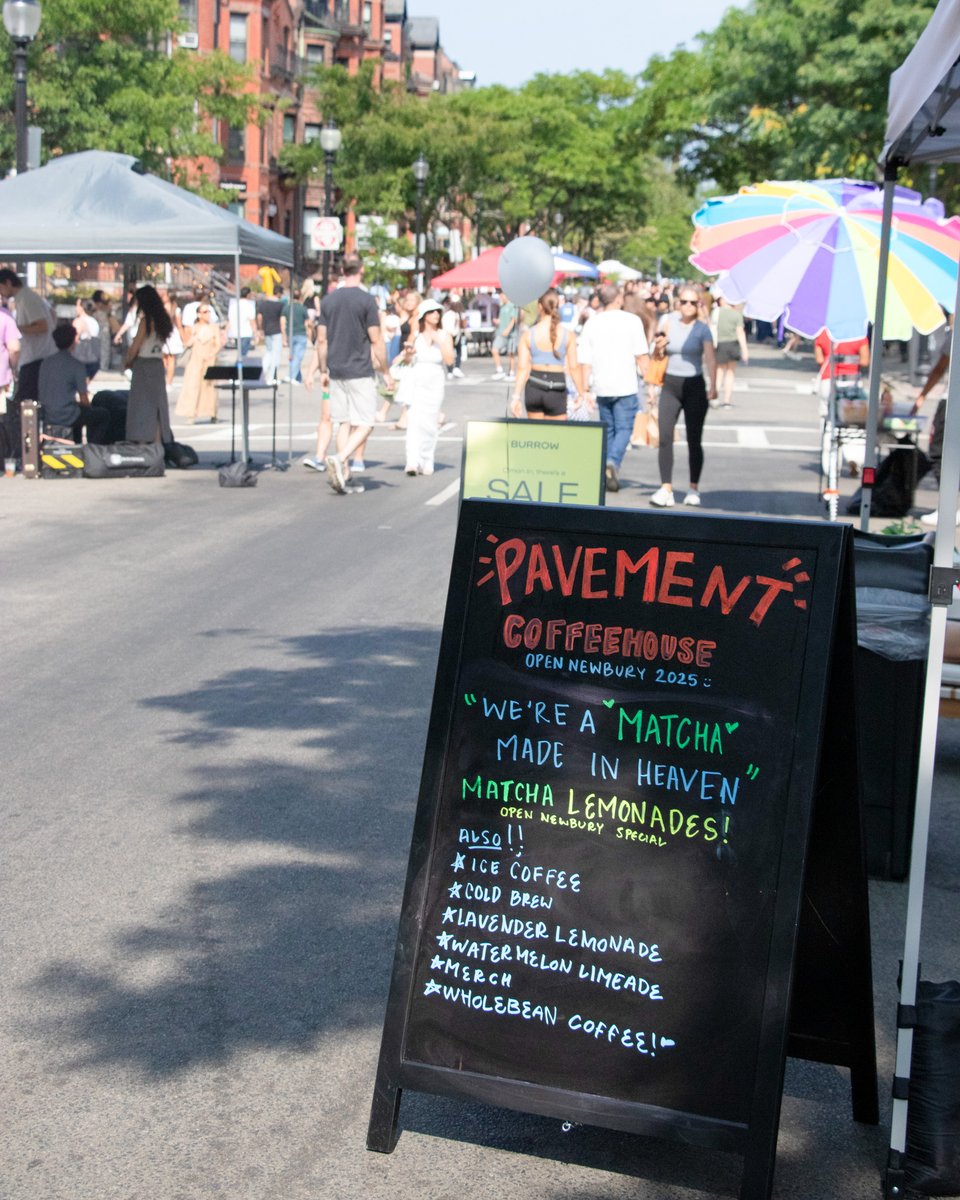 2 more Open Newbury Sundays = 2 more chances to try our limited-time Matcha Lemonade 😮

Stop by our Newbury Street location from 10am-4pm on Sundays 9/14 + 9/21. 👉 Swipe for our Open Newbury menu!