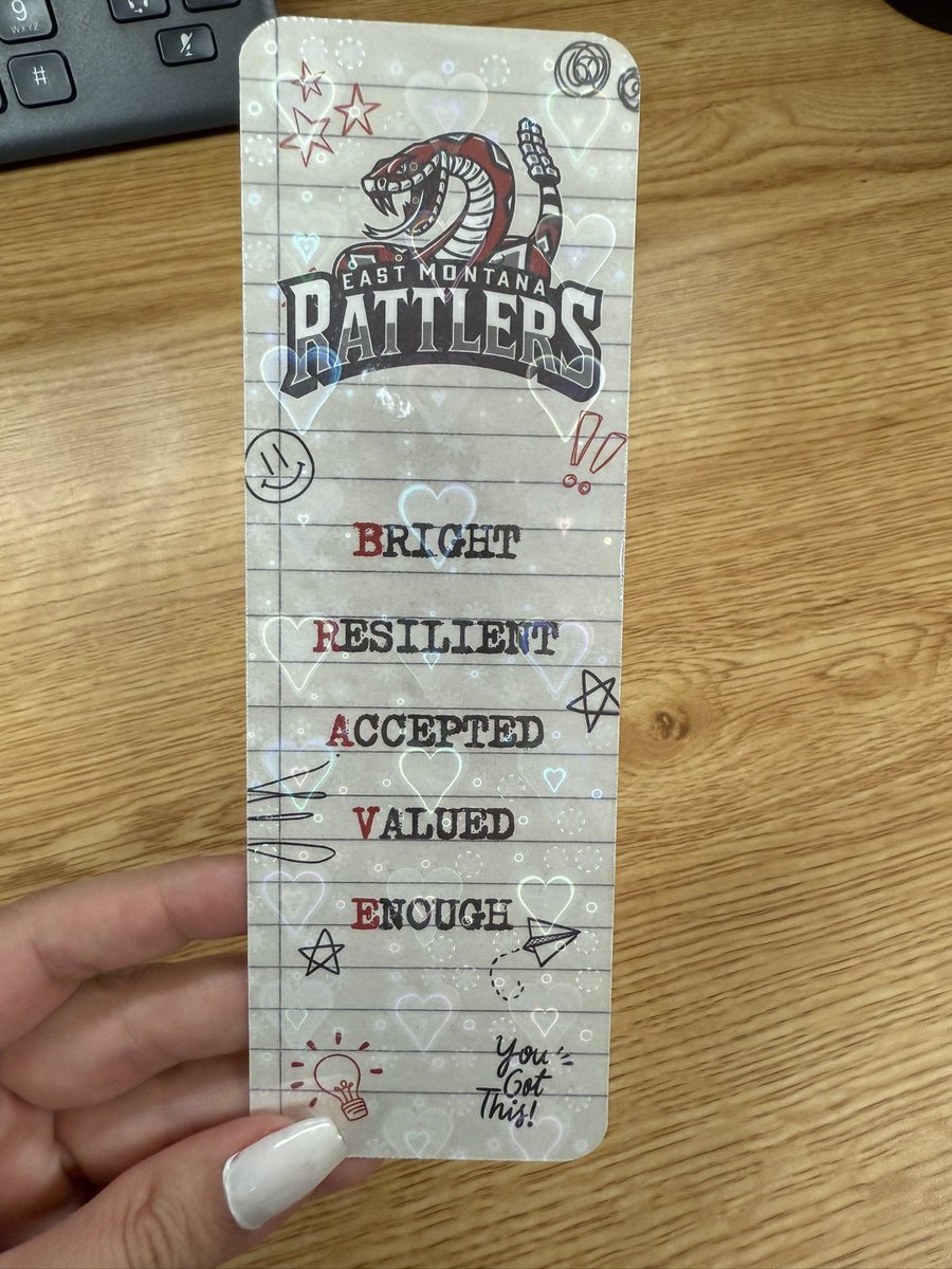 Big thanks to our teacher Mrs. Chuca who made bookmarks for students! I’m excited to hand them out in the library! #strikefirst #readingrocks