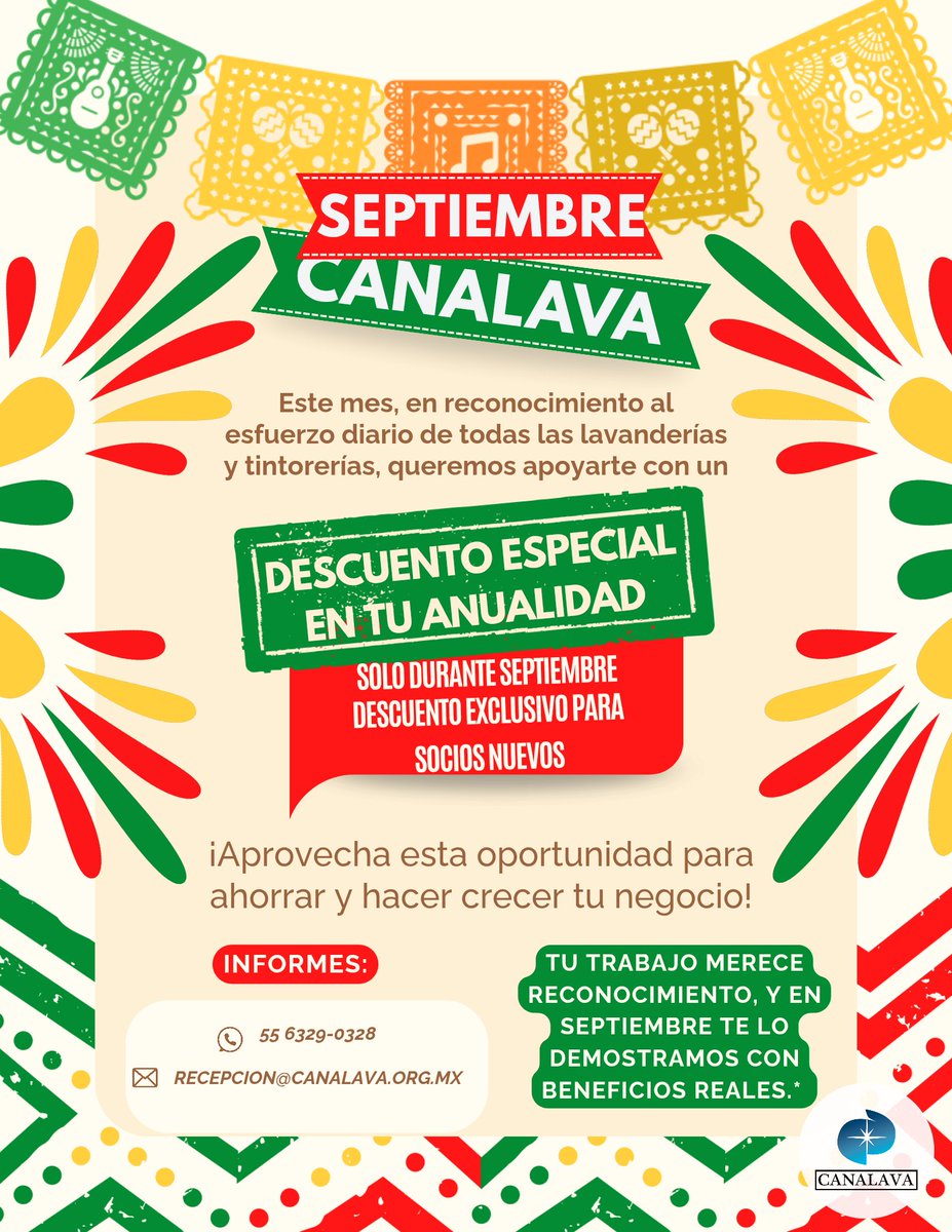 CANALAVA's tweet image. 🎉 ¡Septiembre llega con grandes beneficios!  🎉

🔹 Tu trabajo merece reconocimiento, y en septiembre te lo demostramos con beneficios reales.🔹