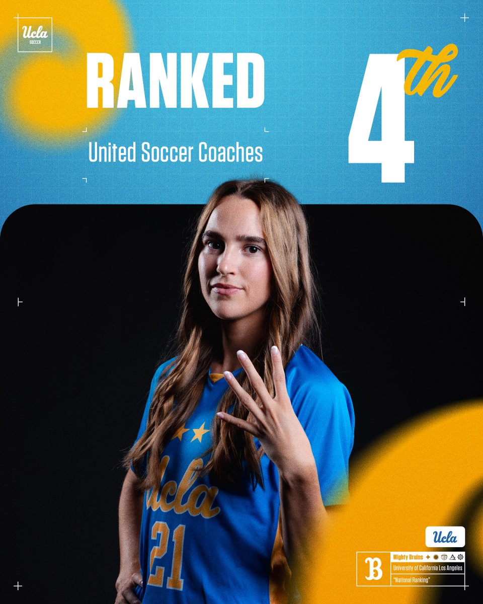 Leaping up to No. 4⃣ in the latest <a href="/UnitedCoaches/">United Soccer Coaches</a> national ranking! 

#GoBruins