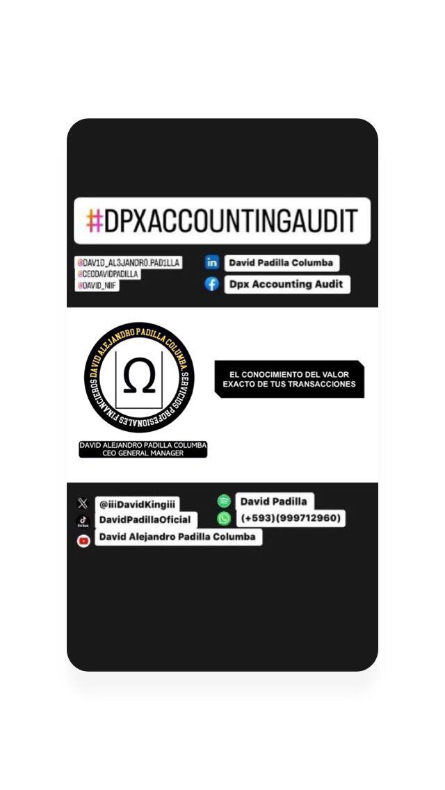 iiiDavidKingiii's tweet image. #DpxAccountingAudit, #DavidAlejandroPadillaColumba, #AuditoríaExterna, #RecursosHumanos, #GestiónFinanciera, #OutsourcingFinanciero, #DueDiligence