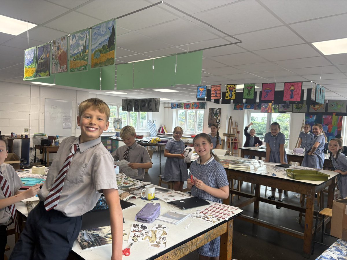 Year 6 have been creating surreal collages at Art Club today. <a href="/winterfoldhs/">Winterfold School</a>