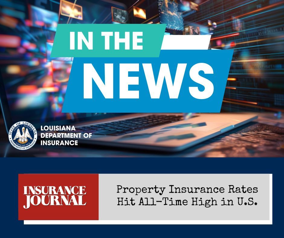 LA Dept of Insurance (@lainsurancedept) on Twitter photo From the <a href="/ijournal/">Insurance Journal</a>: Property insurance rates in the U.S. are at an all-time high as homeowners face sharp price increases in states affected by climate-related disasters. Homeowners in southern states most prone to hurricane and storm damage pay the most. However, as shown in From the <a href="/ijournal/">Insurance Journal</a>: Property insurance rates in the U.S. are at an all-time high as homeowners face sharp price increases in states affected by climate-related disasters. Homeowners in southern states most prone to hurricane and storm damage pay the most. However, as shown in