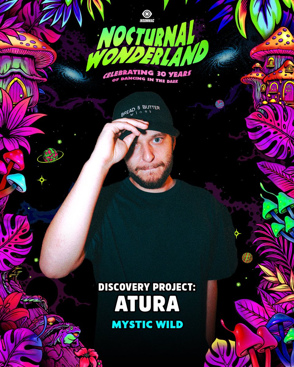 discoveryprjct's tweet image. The time has come for our 2024 @NocturnalWland #DiscoveryProject winner, @aturamusic, to take the MAIN STAGE! 🙌🎶

Don’t miss his set at Mystic Wild — Saturday, September 13th at 3PM 💜🌌