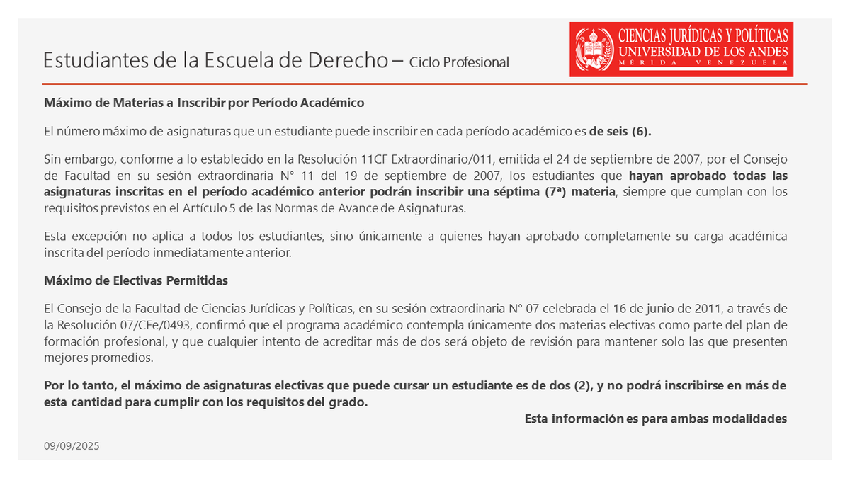 Estudiantes de la Escuela de Derecho – Ciclo Profesional