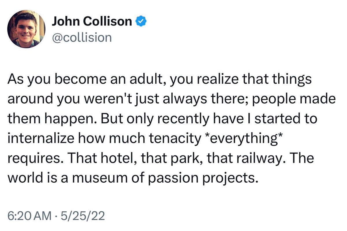 The world is a museum of passion projects