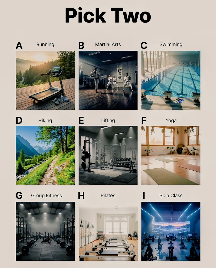 Which 2 are you choosing to get fit by Christmas with?