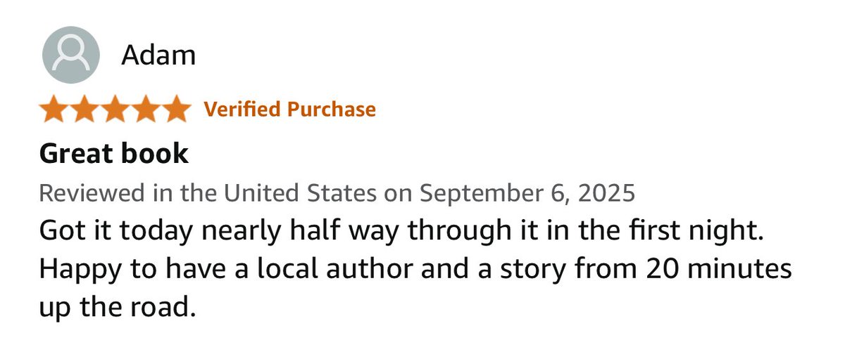DanLongAuthor's tweet photo. Woke up to a nice review on Amazon.  That’ll always make a day better.
#SelfPub #bookreaders #BooksWorthReading https://t.co/592ps8RLET