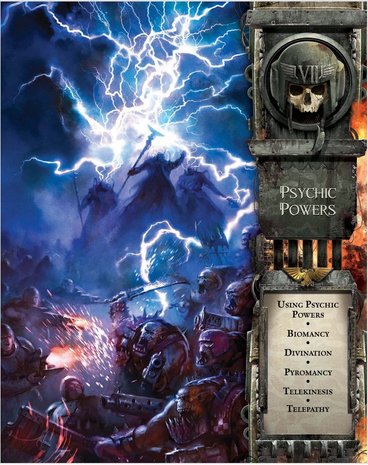 The most badass psyker art in all of 40k, only used once in a ttrpg and is never seen again.