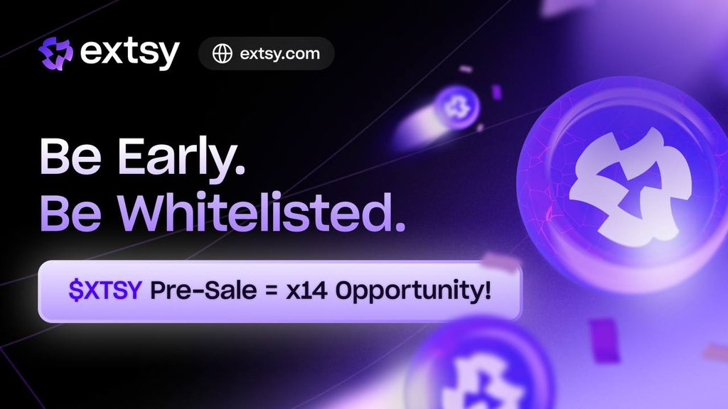 MyCreator1First's tweet image. LAST CALL: $XTSY Whitelist closes TONIGHT at midnight!
Secure your spot or miss out on the most anticipated presale of the season.
✅ 100% unlocked
💳 Free Extsy Card
💸 Up to 14x upside
⏳ Presale starts 10th September at 12PM UTC. Don’t wait #Xtsy