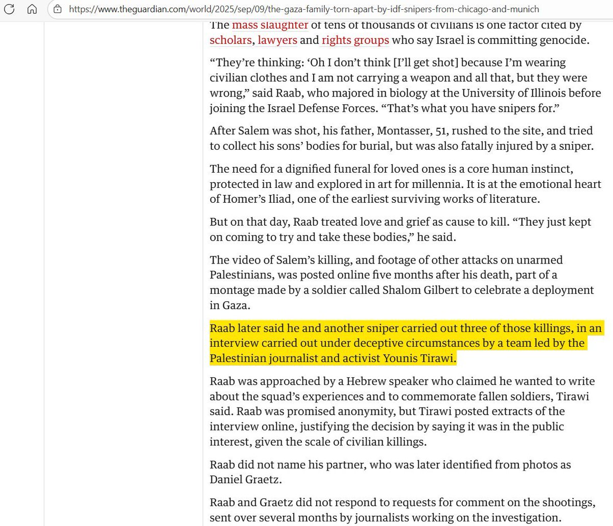 I fully support the lie that was used to get this Israeli "soldier" to admit he shot a Palestinian he knew was unarmed and simply collecting the body [of his brother, it turns out], and was doxed by a journalist who falsely stated that the interview would be confidential. 

There