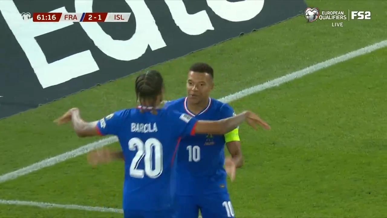 Unselfish by Mbappé to give Barcola the tap in goal for France 🇫🇷🤝