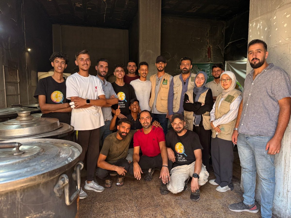 Today our kitchen staff in Gaza City, who every day risk their lives to provide hot meals to thousands of people, are forced to move our <a href="/healpalestine_/">healpalestine</a>  kitchen to another location as the fighting gets closer to their present location.  We thank and honor them for their courage