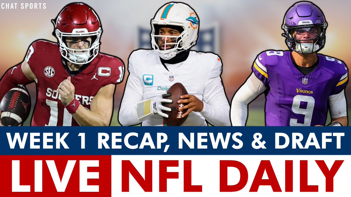 Back LIVE on NFL Daily! 

- Biggest Week 1 takeaways/news/etc
- Dolphins panic time?
- Mailbag
- 2026 NFL Draft Risers

WATCH: youtube.com/live/yEg3y_uLb…

<a href="/ChatSports/">Chat Sports</a> <a href="/aydenparece/">Ayden Parece</a>