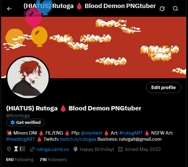 (HIATUS) Rutoga 🩸 Blood Demon PNGtuber tweet media
