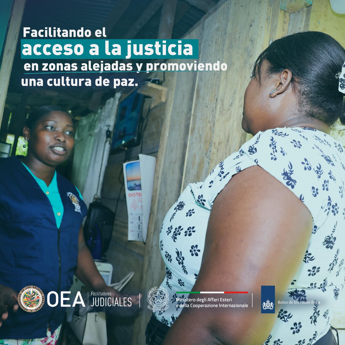 PIFJOEA's tweet photo. El #PIFJ/@OEA_oficial acompaña la formación de líderes comunitarios que, de manera voluntaria, acercan la justicia a quienes más lo necesitan.

Su labor fortalece el tejido social y convierte el diálogo en una herramienta para la paz.🧡
.
.
#OEA https://t.co/NEMlRqDipZ