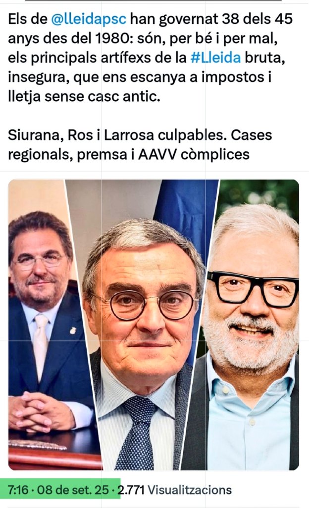 Furo2Ponent's tweet photo. Apreciado alcalde Félix Larrosa i Piqué @flarrosa.
Si no fuese por querer hacer #conya del árbol 🌳 caído, diría que son ustedes el trío los #Panchos. ¿Usté qué cree, paer?. https://t.co/AAn2TBqxQH