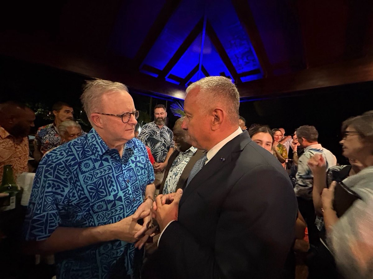 Jozef Síkela (@jozefsikela) on Twitter photo Australia is a strong actor in the strategic Pacific region and for us, a likeminded partner that shares our values and our commitment to fair cooperation.
It was an honour to meet Prime Minister <a href="/AlboMP/">Anthony Albanese</a> during his visit to Vanuatu and discuss how we can work together to Australia is a strong actor in the strategic Pacific region and for us, a likeminded partner that shares our values and our commitment to fair cooperation.
It was an honour to meet Prime Minister <a href="/AlboMP/">Anthony Albanese</a> during his visit to Vanuatu and discuss how we can work together to