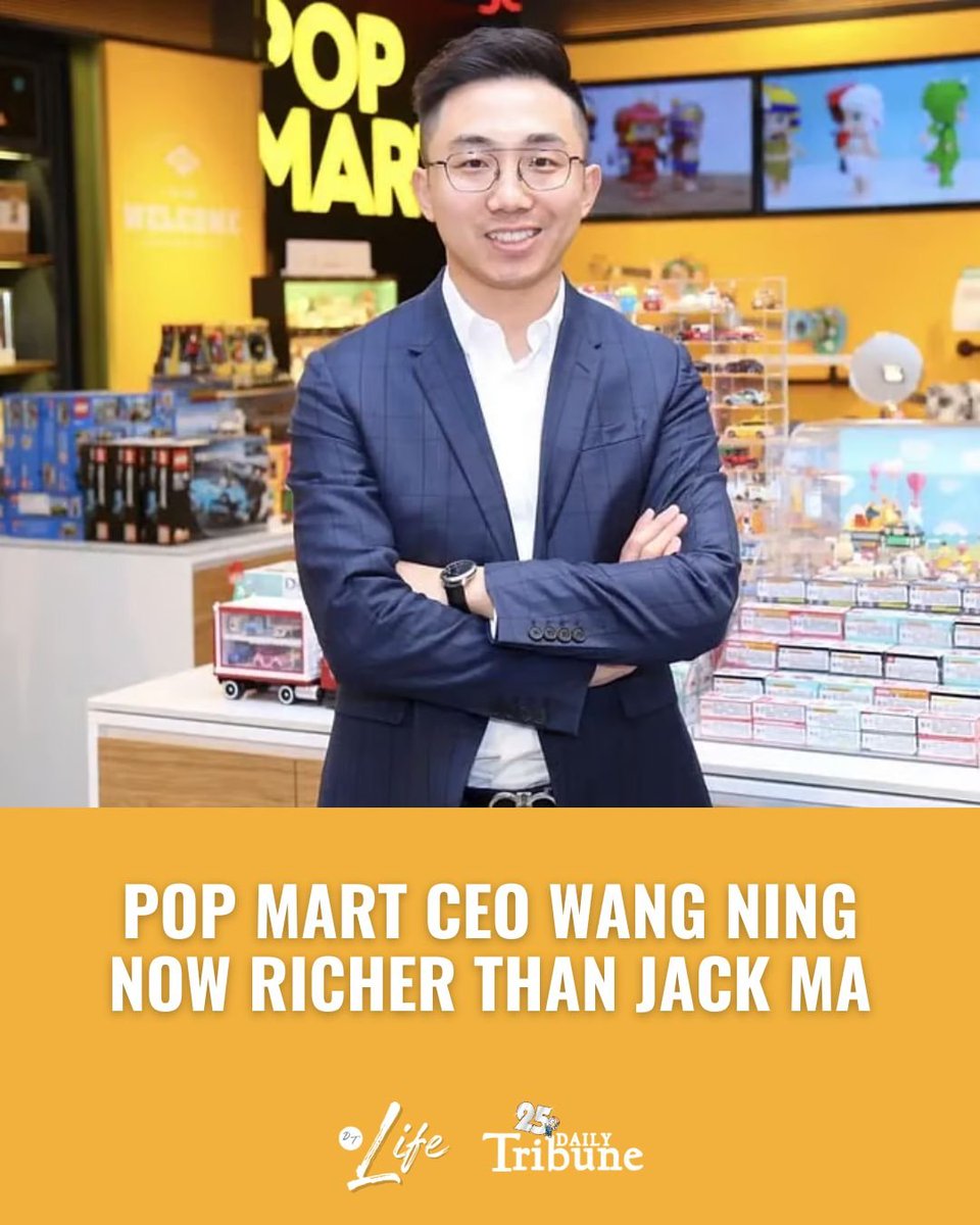 Pop Mart International Group chief executive officer Wang Ning is now  officially richer than Alibaba cofounder Jack Ma. Read more at:  https://t.co/hjJBwm1MnC #popmart #jackma #wangning #DailyTribune