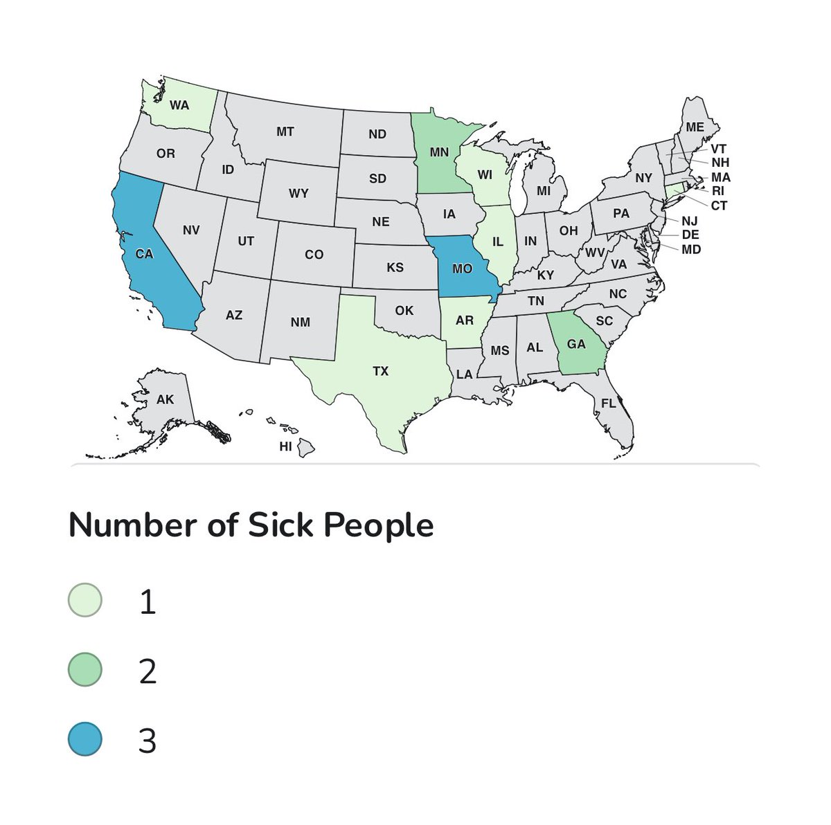 HealthAlertsUS's tweet photo. FAST FACTS
•Cases: 16
•Hospitalizations: 7
•Deaths: 0
•States: 10
#outbreakalert #outbreak #salmonella #metabolicmeals https://t.co/kFeS0ozAXQ
