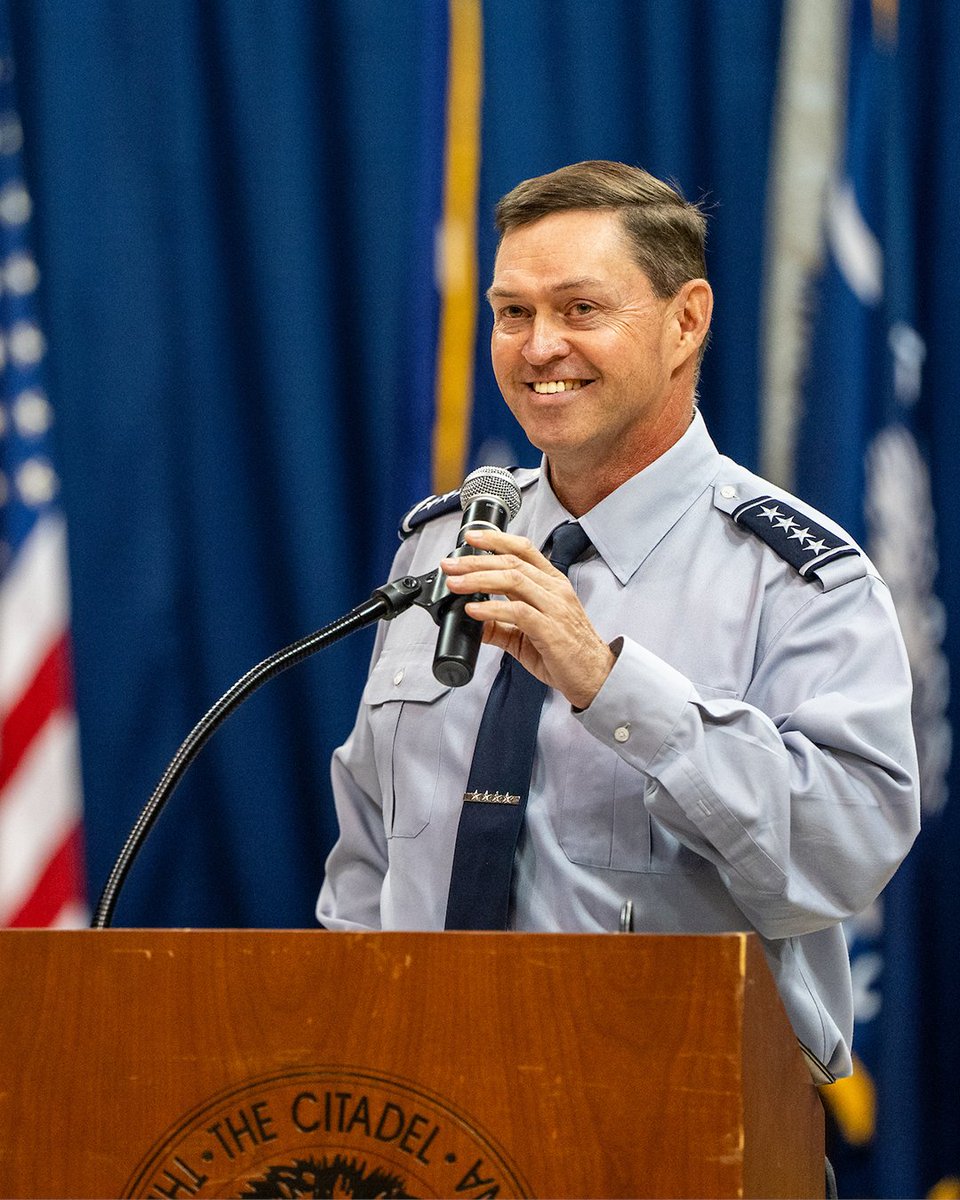 Citadel1842's tweet image. Gen. B. Chance Saltzman @SpaceForceCSO, Chief of Space Operations for the U.S. Space Force, spoke to the Corps of Cadets as part of The Citadel’s Greater Issues Series. He discussed the role of space in national security and answered questions about its future as a critical…