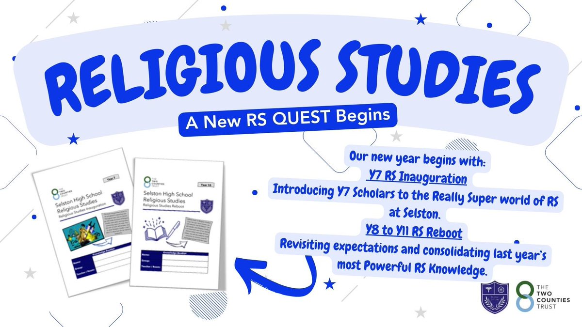 A New RS QUEST Begins for 2025/2026!Team RS look forward to welcoming all Selston Scholars back for a #BestYet year of RS! ⭐️

#TeamSelston #SmashingIt