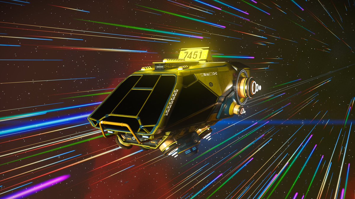 voldrang's tweet photo. The Mamato Cosmicab Coupe. It comfortably seats 2 passengers and, with a 1940.2 ly jump range, it's an excellent "service anywhere" option in the minicab space. #NoMansSky #NoMansSkyVoyagers https://t.co/qMasfwJ1eU