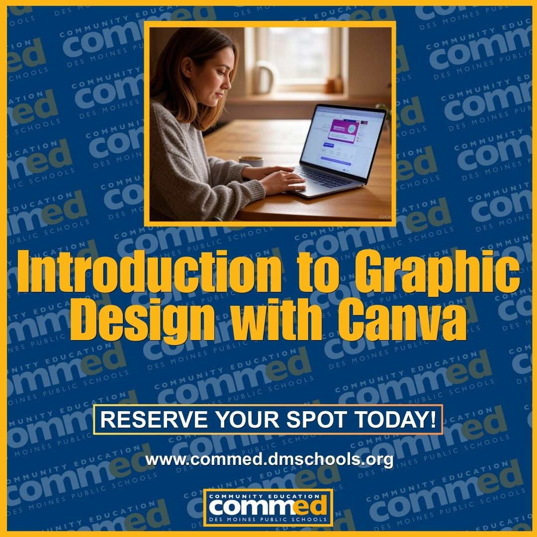 DMPSCommunityEd's tweet image. Ready to level up your skills? 🚀
👩‍🎓 Learn new skills
📈 Boost your career
🎨 Explore your creativity

Reserve your spot today! 🔗commed.dmschools.org/programs/adult…