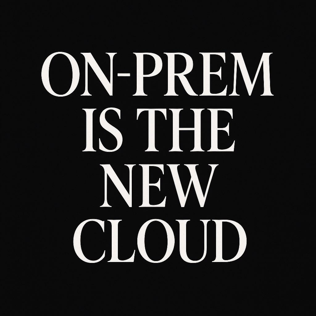 On-Prem is the New Cloud: Why Enterprises are Reversing Stance in the Age of AI

Remember when cloud was the battleground for innovation, agility, and scale?

Everyone was tracking the % of on-prem compute moving to the cloud and it was growing every year? 

Well now there’s a