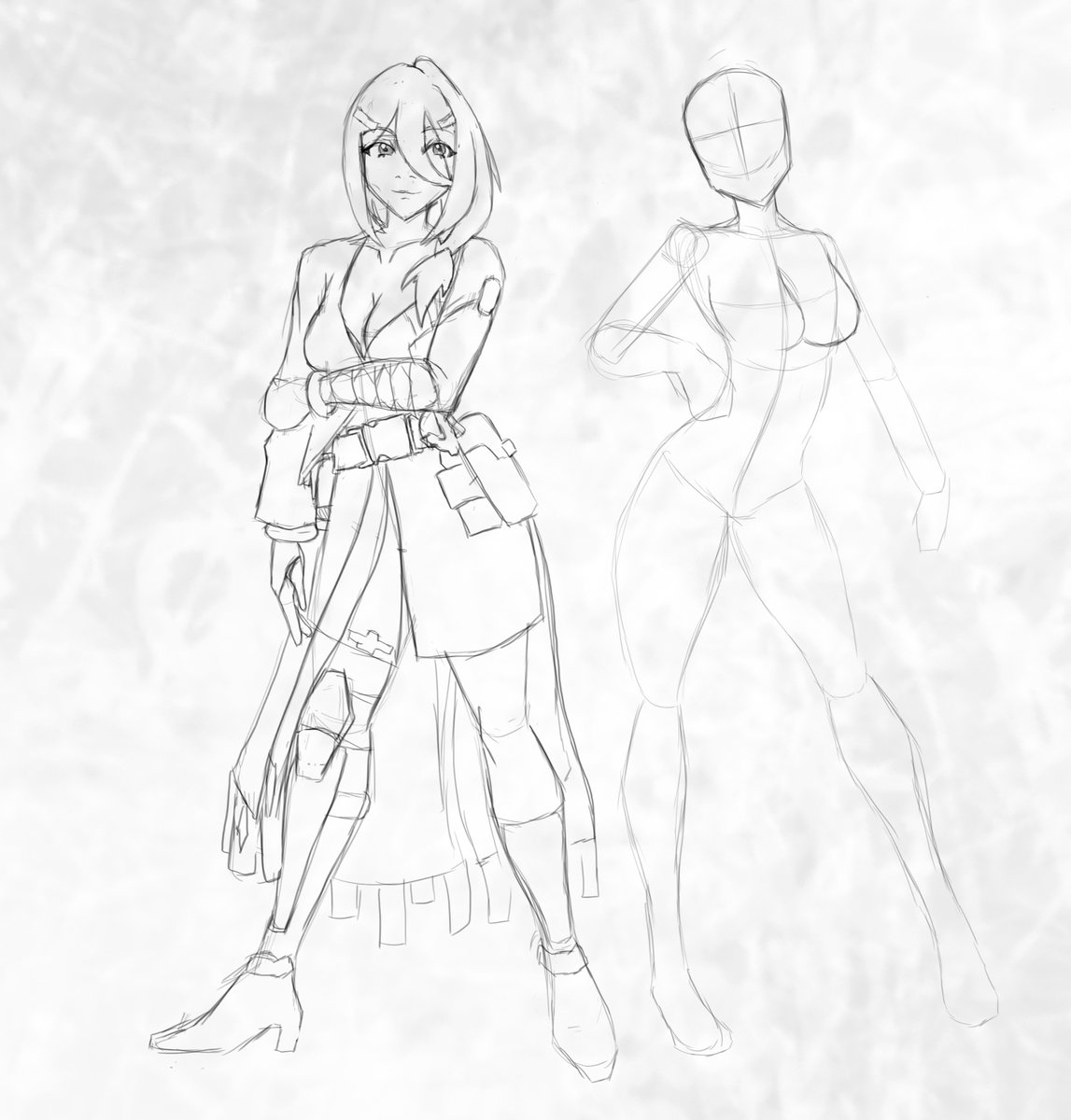 Fishc_43's tweet image. rough sketch of Andoris &amp;amp; Belka Enjoy!!!!!😍🥰☺️ will finish later.