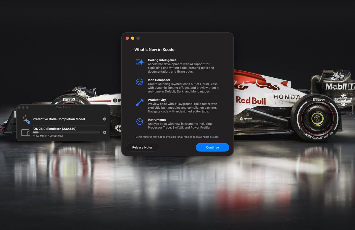 Yuno_appdev's tweet image. Xcode 26 RC and macOS 26 RC out now🙂