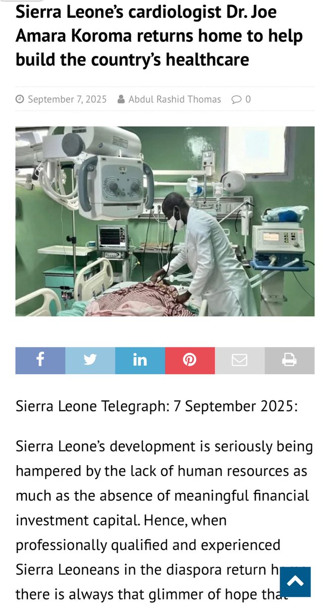 A 16-year journey across continents, disciplines, and dreams—now etched in ink. 

thesierraleonetelegraph.com/sierra-leones-…

Grateful to Abdul Rashid Thomas &amp; @salonetelegraph for capturing our story with dignity. May it inspire those who dare to dream and serve.