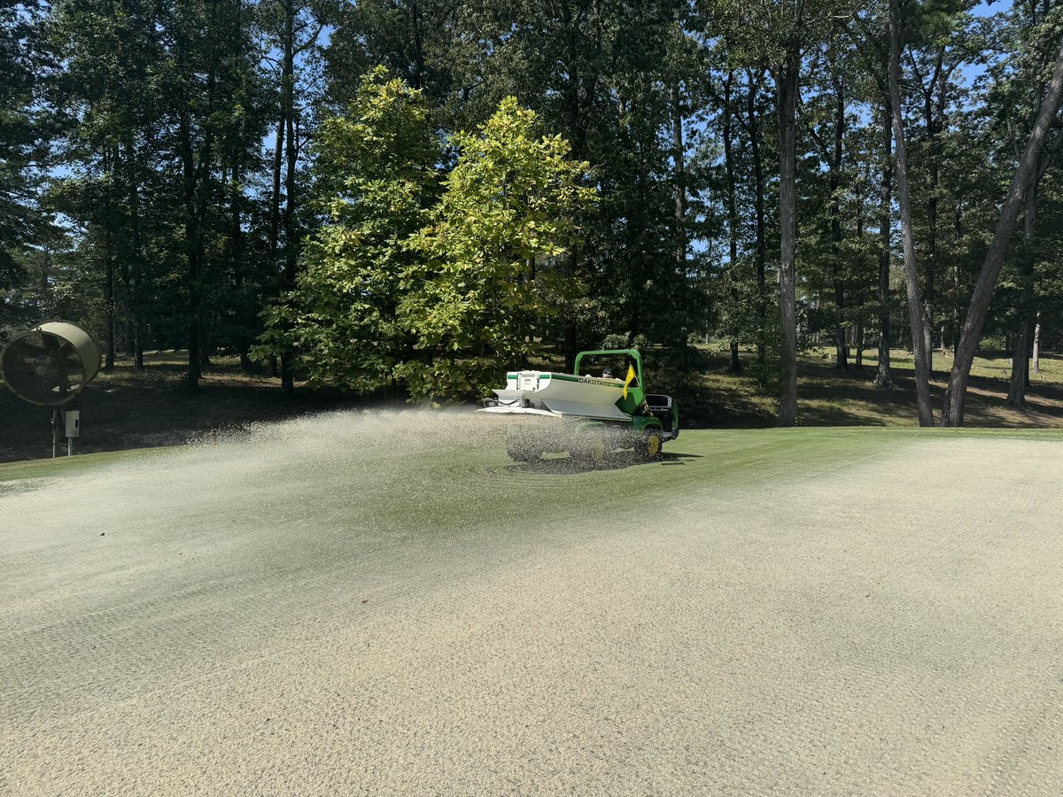 Happy International Thank A Golf Course Superintendent to the hard working brotherhood!  What better way to spend it than aerifying greens at Musgrove CC in Alabama!