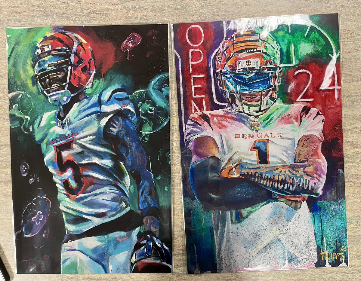 Awesome getting to stop by the studio of one of my favorite artists,@<a href="/tlipps00/">Tony Lipps Art</a> .  Picked up a couple awesome bengals pieces.  If your not already, do yourself a favor and give him a follow. His work is amazing. #SupportArt #WhoDey