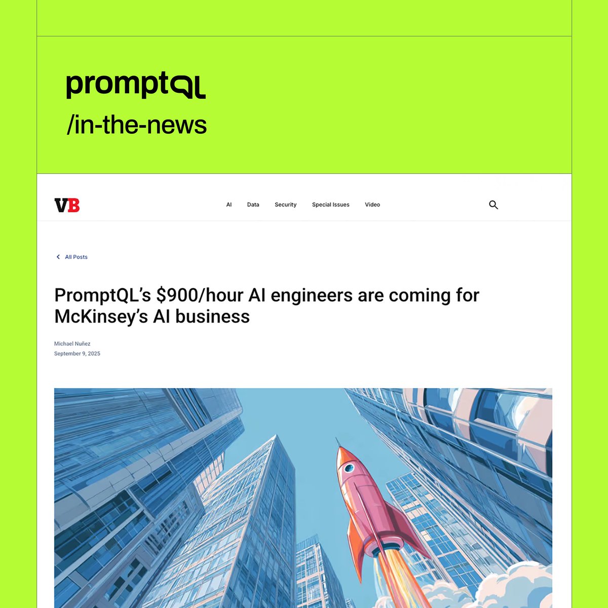 PromptQL's tweet image. “𝘛𝘩𝘦 𝘧𝘶𝘵𝘶𝘳𝘦 𝘪𝘴 𝘈𝘐 𝘵𝘢𝘭𝘬𝘪𝘯𝘨 𝘵𝘰 𝘥𝘢𝘵𝘢 — 𝘈𝘐 𝘢𝘤𝘤𝘦𝘴𝘴𝘪𝘯𝘨 𝘥𝘢𝘵𝘢 𝘰𝘯 𝘵𝘩𝘦 𝘶𝘴𝘦𝘳&apos;𝘴 𝘣𝘦𝘩𝘢𝘭𝘧.”

Exciting to see PromptQL featured in @VentureBeat as we take on the enterprise AI market.

→ The journey from Hasura GraphQL to PromptQL
→…