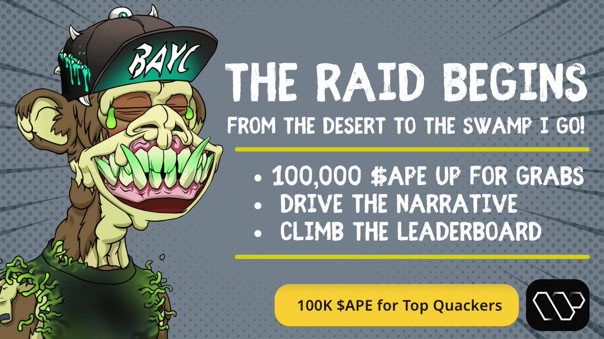 beatbroker's tweet image. Just back from Burning Man 
Covered in dust &amp;amp; fkn STOKED!

NOW LET’S GET BACK MAKING SOME MAGIC 

- The raid begins 🦍

The 100,000 $APE Mindshare Airdrop is LIVE!

#ProjectRAID moves now — more deets below👇

New @ApeCoin leaderboard is tracking who’s driving the narrative…