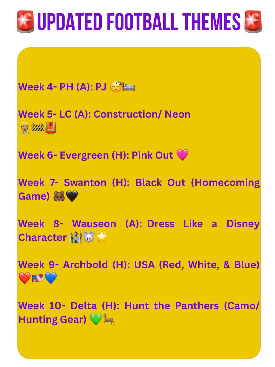 Updated football student section themes!!