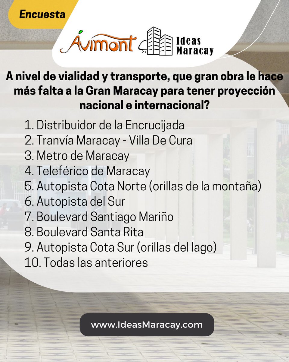 Qué creen que beneficiaría más a la Gran #Maracay ???