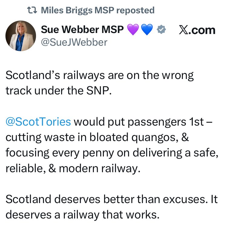 Please explain how the same Tories that sold the railways to private companies in the 1990’s would do this?

SNP led ScotGov has invested over £12b in rail in Scotland, making it one of the most substantial per capita investments in the uk, twice that of uk gov.

So. Do explain.