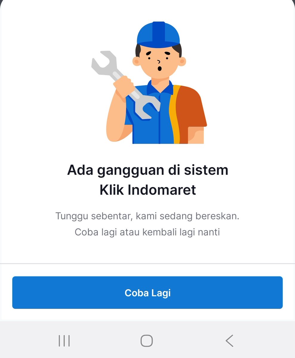 _omns_'s tweet photo. @Indomaret Min aplikasi klik indomaret eror.. ga bisa order makanan. Pliisss benerin aku udh kelaperan... sm pgn beli minuman https://t.co/ipUkbmomlO