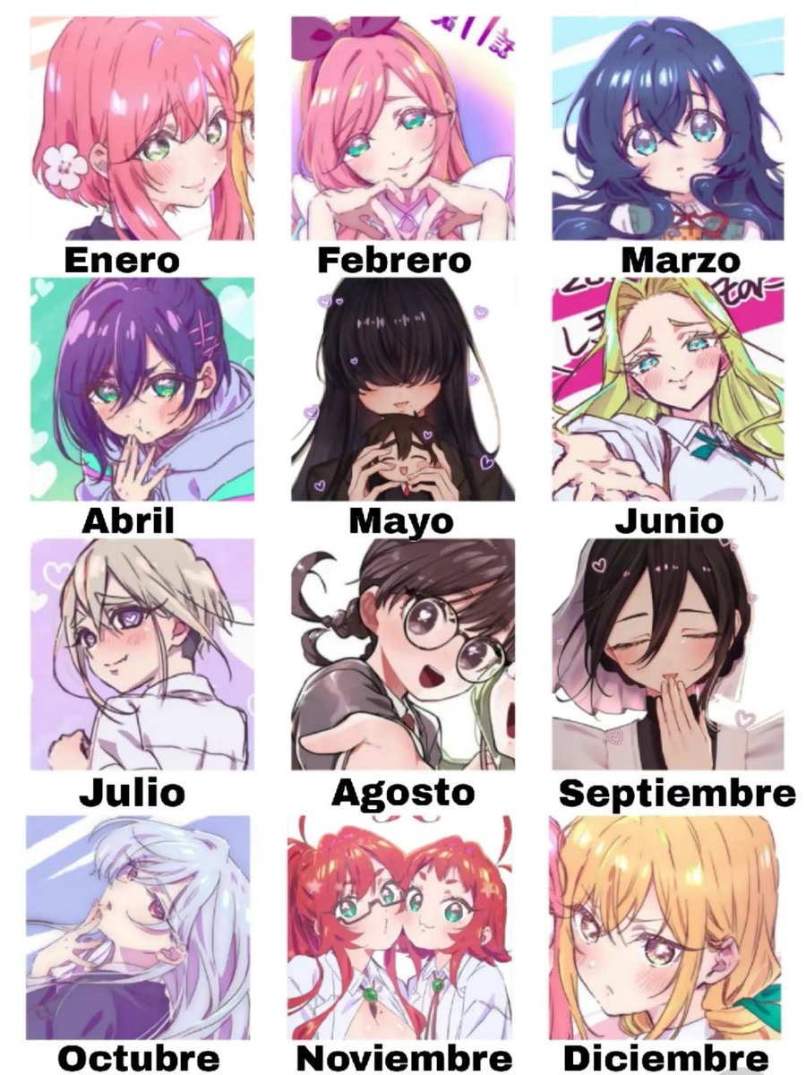 Gyenis21's tweet photo. Que novia les tocó según su mes de nacimiento https://t.co/dc5uOb7gfn