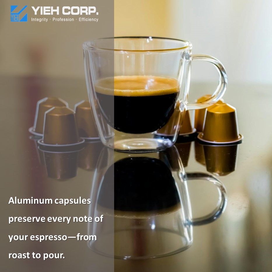 YiehCorp's tweet image. Coffee that stays fresh from roast to cup.
Thanks to lightweight, airtight aluminum capsules, every sip is packed with aroma and flavor.
🌱Sustainable
💪Durable
☕ Consistently great taste
🔗 bit.ly/4phDToB

#CoffeeCapsules #AluminumFoil #yieh_corporation