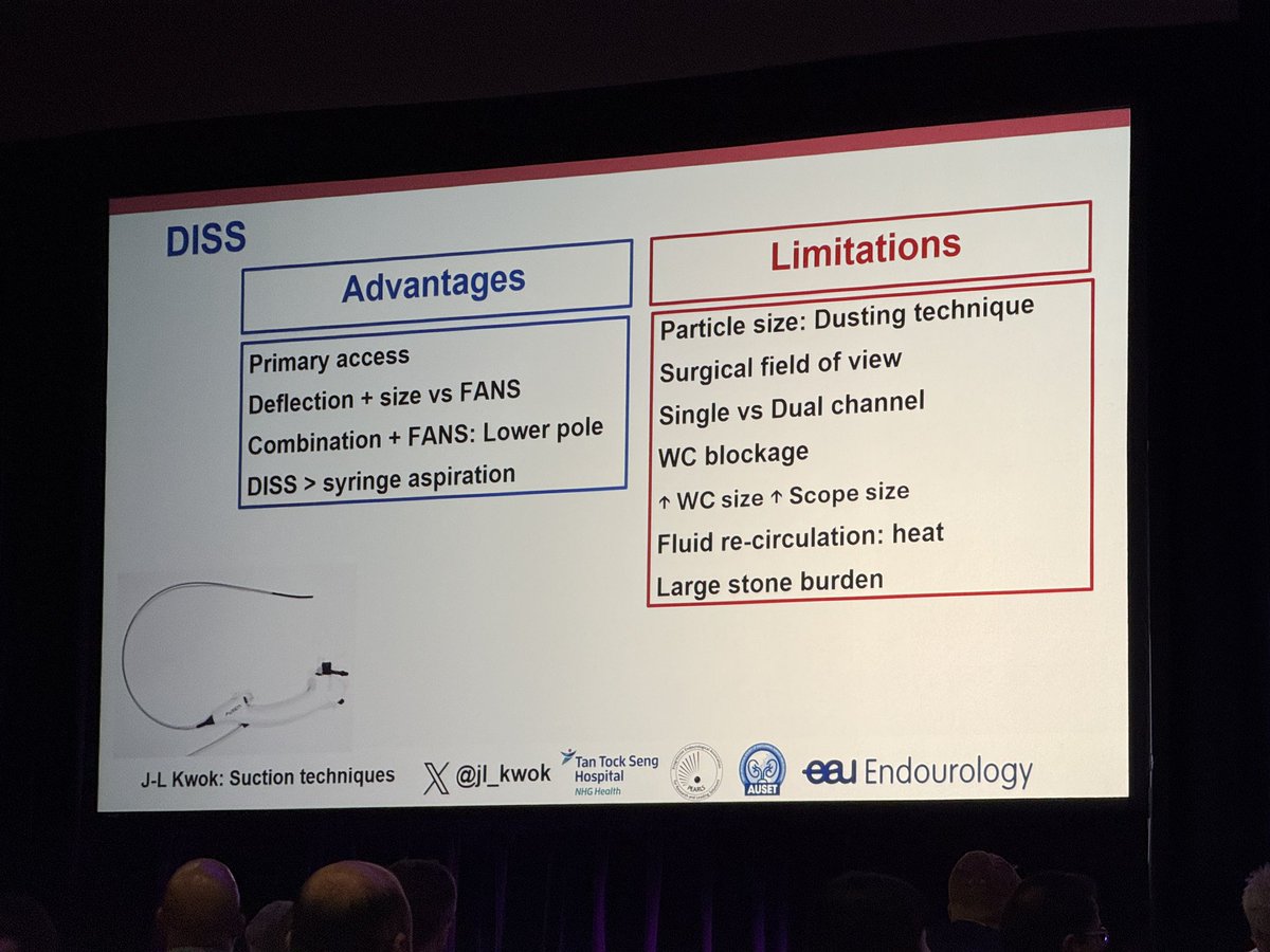 DrDAgarwal's tweet image. @jl_kwok discusses tips and tricks for ureteroscopic suction

🛑Don't advance sheath without obturator when slips out of UPJ
🫰Stabilize sheath when withdrawing fragments

see pics for more tips

@Endo_Society #WCET25
