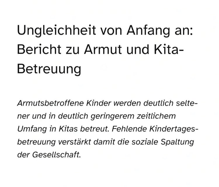 #Chancengleichheit gibt es nicht, wenn die Versäumnisse schon in den ersten Bildungsjahren so gravierend sind. 

Passender Titel: #Ungleichheit von Anfang an. Mehr Infos zum Bericht gibts hier: der-paritaetische.de/alle-meldungen…