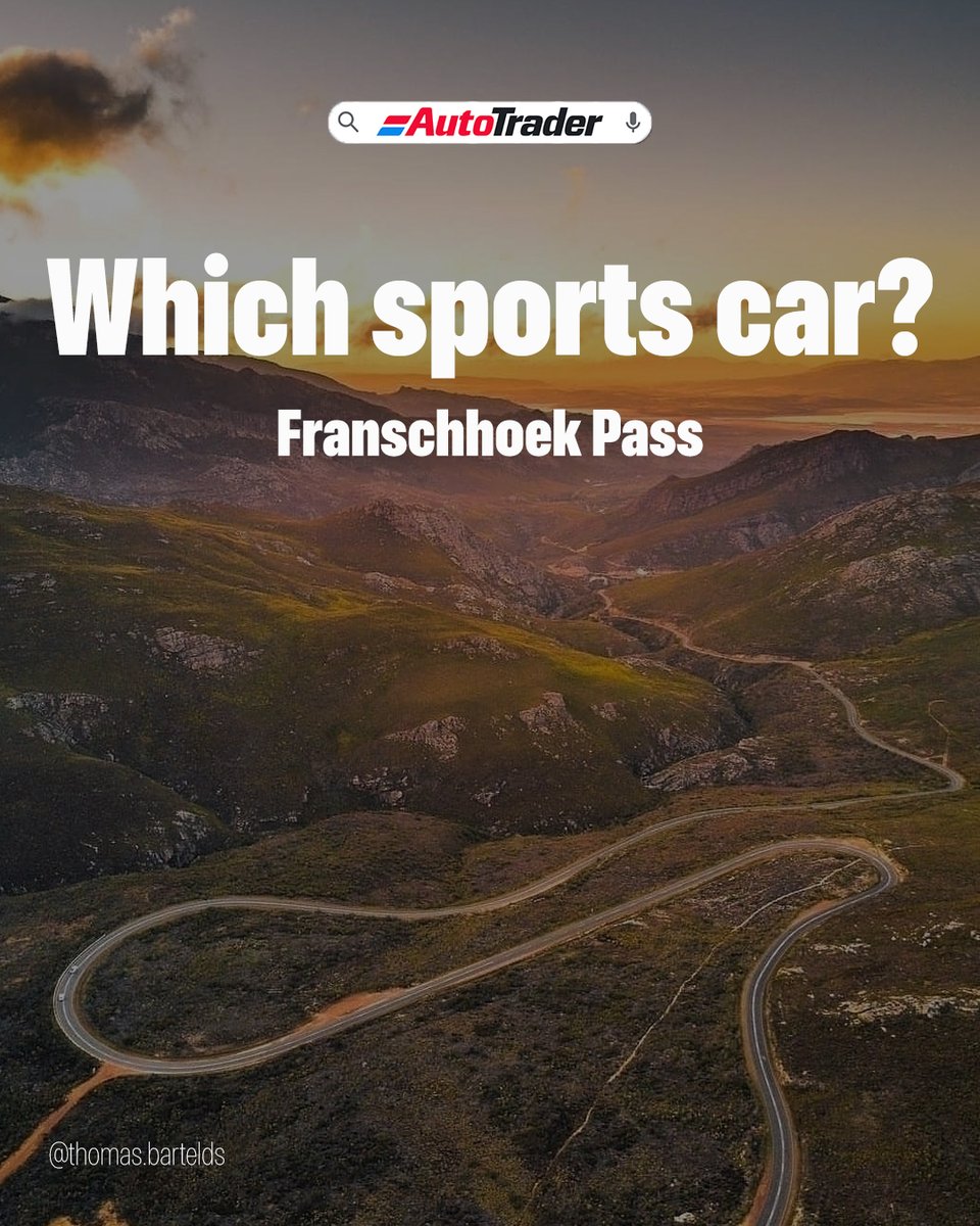 AutoTraderSA's tweet image. Franschhoek Pass is one of SA's best ribbons of tarmac. Which car would you choose to tackle the infamous road?

#FranschhoekPass #BestDrivingRoads #SportsCar #Franschhoek #WesternCape #SouthAfrica #CarsofSouthAfrica #WhichCar #CarDebate #RoadTripSA #PerformanceCar