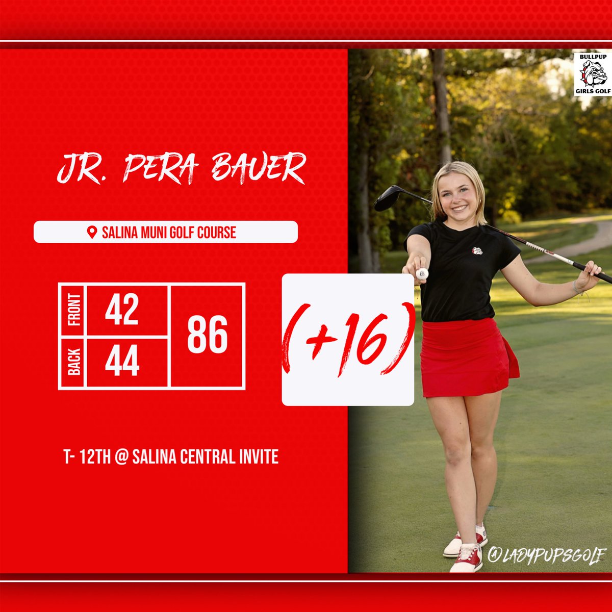 The Pups played well today at the Salina Central Invitational. 5 strokes off of a school record! <a href="/MHSBullpups/">McPherson HS</a> ⛳️