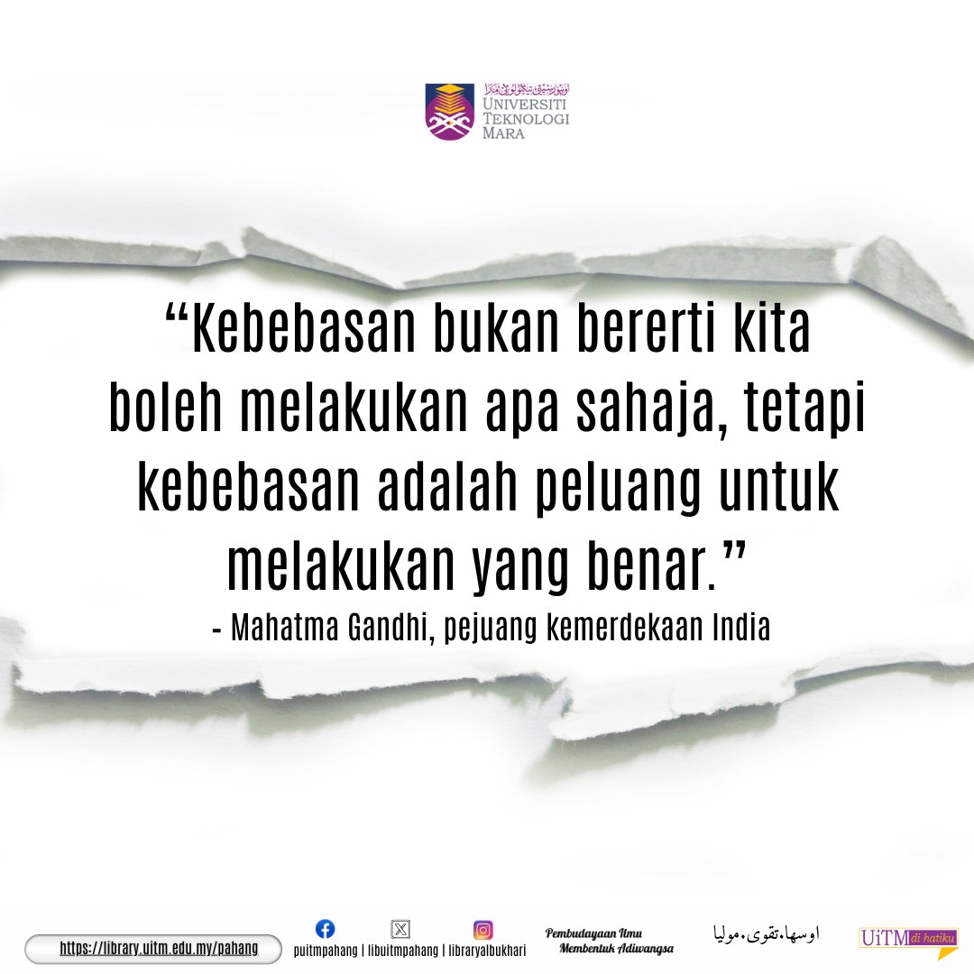 LibUiTMPahang's tweet image. Sila ikuti maklumat terkini dilaman web rasmi kami di
library.uitm.edu.my/pahang
#libphg
#pabmembaca
#libraryforall
#PembudayaanIlmuMembentukAdiwangsa
LIKE & FOLLOW FACEBOOK Perpustakaan Al-Bukhari:
facebook.com/library.uitm.p…
