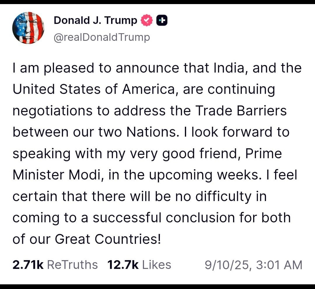 ankitatIIMA's tweet photo. 💥Translation -

The US agrees to Bharat's terms for the deal. I am asking for an appointment to meet PM Modi at ASEAN. https://t.co/2wopnEwUZI