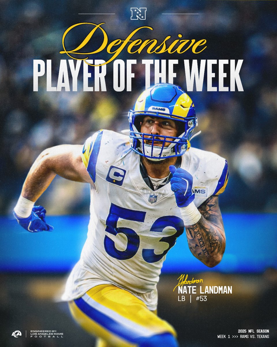 Now that's how you make your LA debut.

<a href="/_Nate_Landman/">Nate Landman</a> is the NFC Defensive Player of the Week! 👏